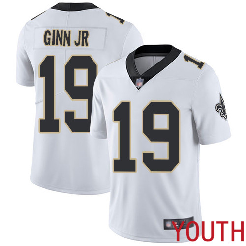 New Orleans Saints Limited White Youth Ted Ginn Jr Road Jersey NFL Football #19 Vapor Untouchable Jersey